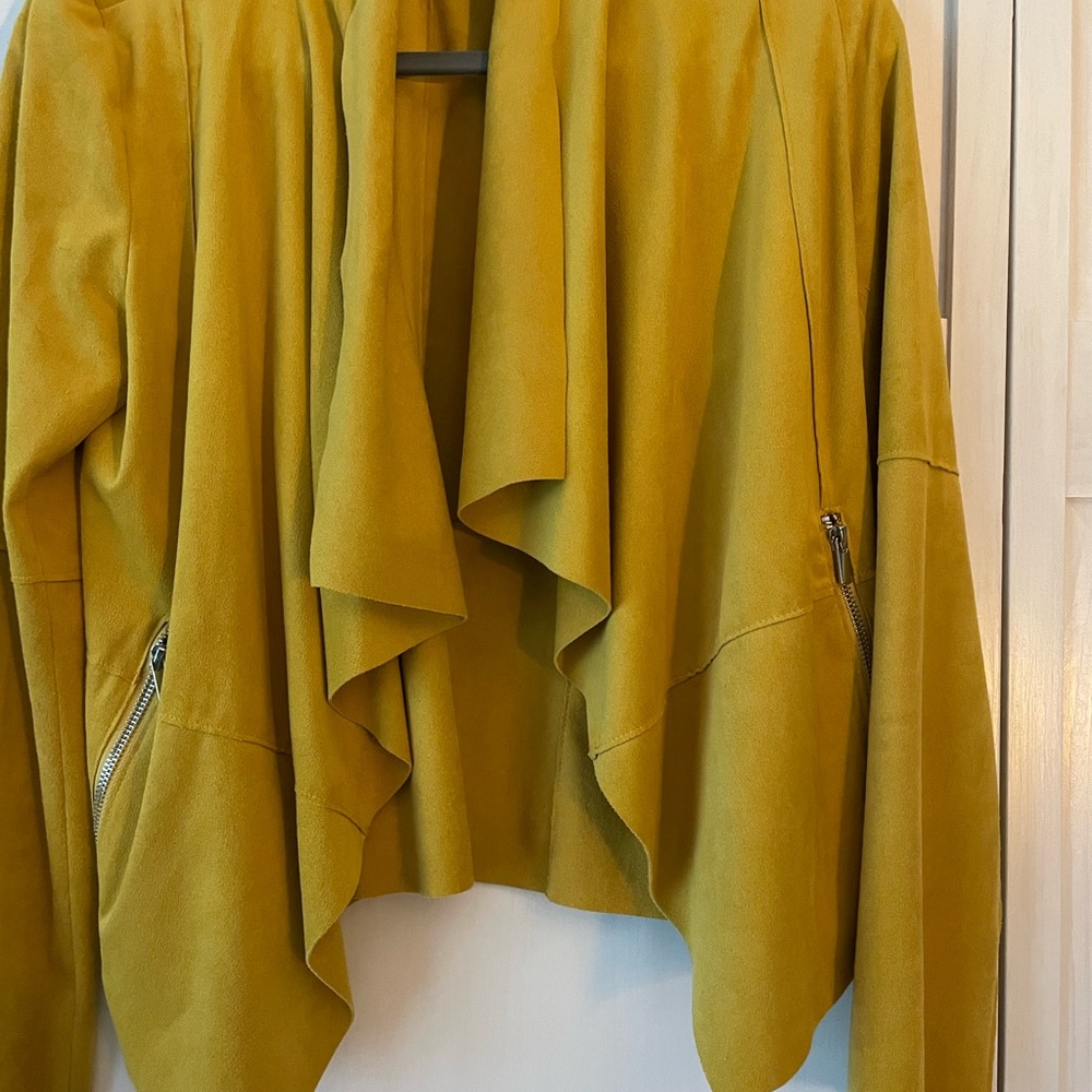 Mustard Yellow Faux Suede Jacket